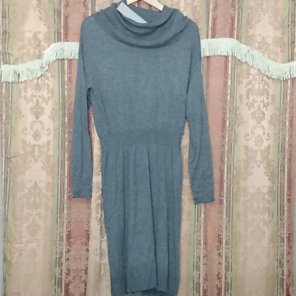 (Daisy Fuentes) Cowl-Neck Sweater Dress -Lrg
